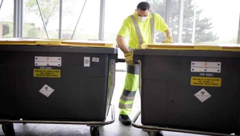 Évacuation de poubelles de tri