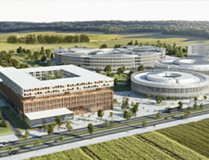 Veolia intervient auprès de Spie SCGPM pour la gestion des déchets du chantier de construction du centre R&D EDF Lab, à Saclay (source image : dossier de presse EDF)