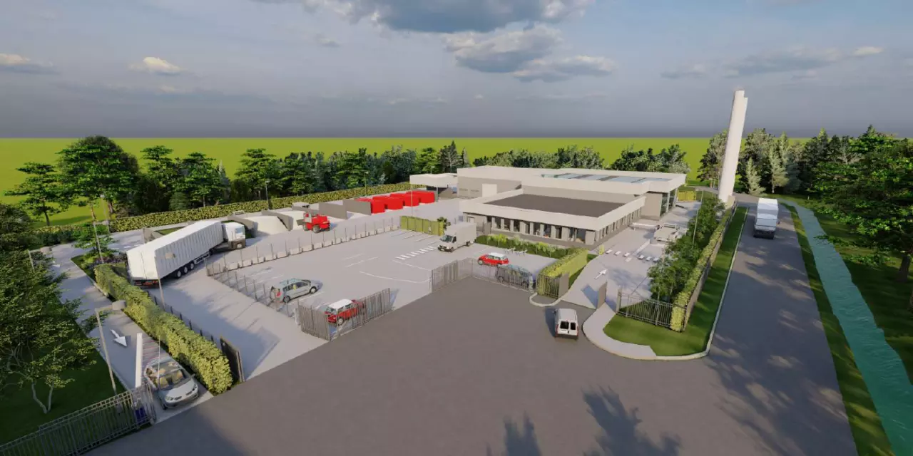 Image crée Déchetterie de Saclay vue de haut