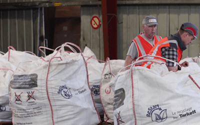 Mise à disposition de big bags pour les clients de Tarkett