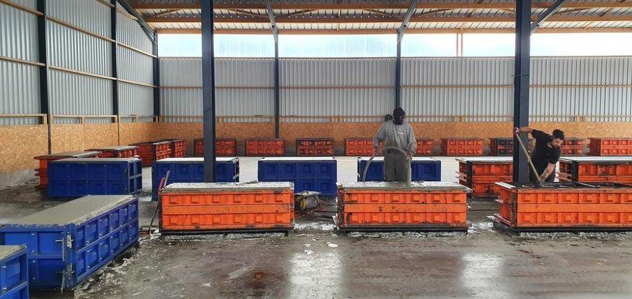 Phases d’essais de construction des blocs avec Inerta